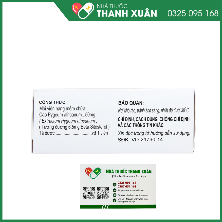 ShineTadeno 50mg trị rối loạn đường tiểu